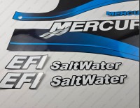 Mercury 75HP EFI Saltwater Outboard Decal Kit BLUE